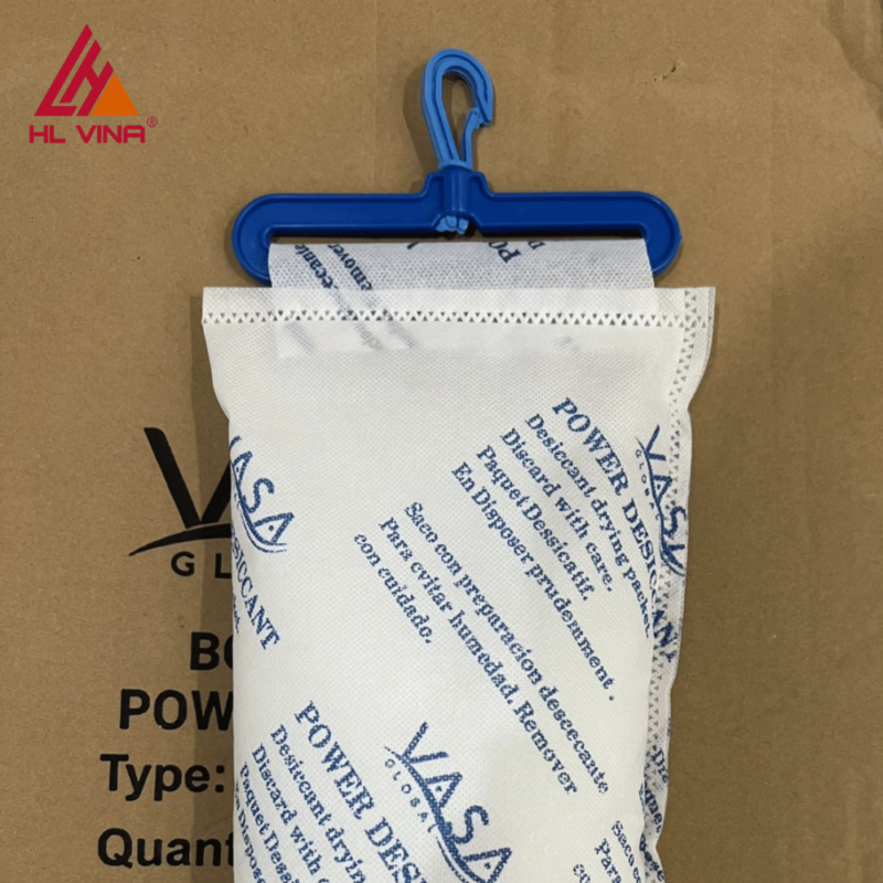 Gói hút ẩm container Silicagel 500g móc treo |Gói hút ẩm giá rẻ