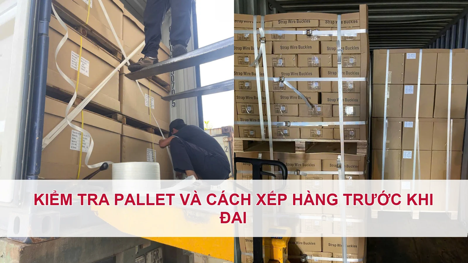 Kiểm tra pallet và cách xếp hàng trước khi đai